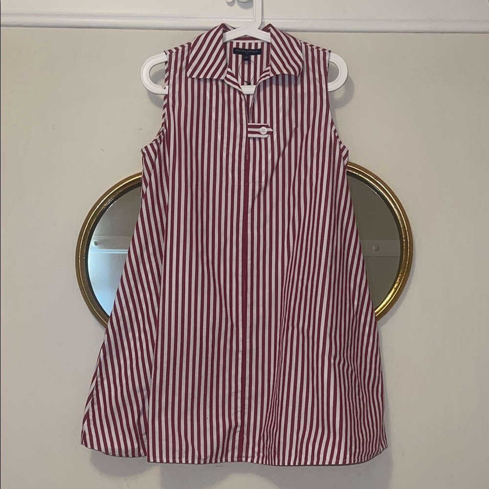 Banana Republic Red Button Down Shirt Boxy Polo Collar